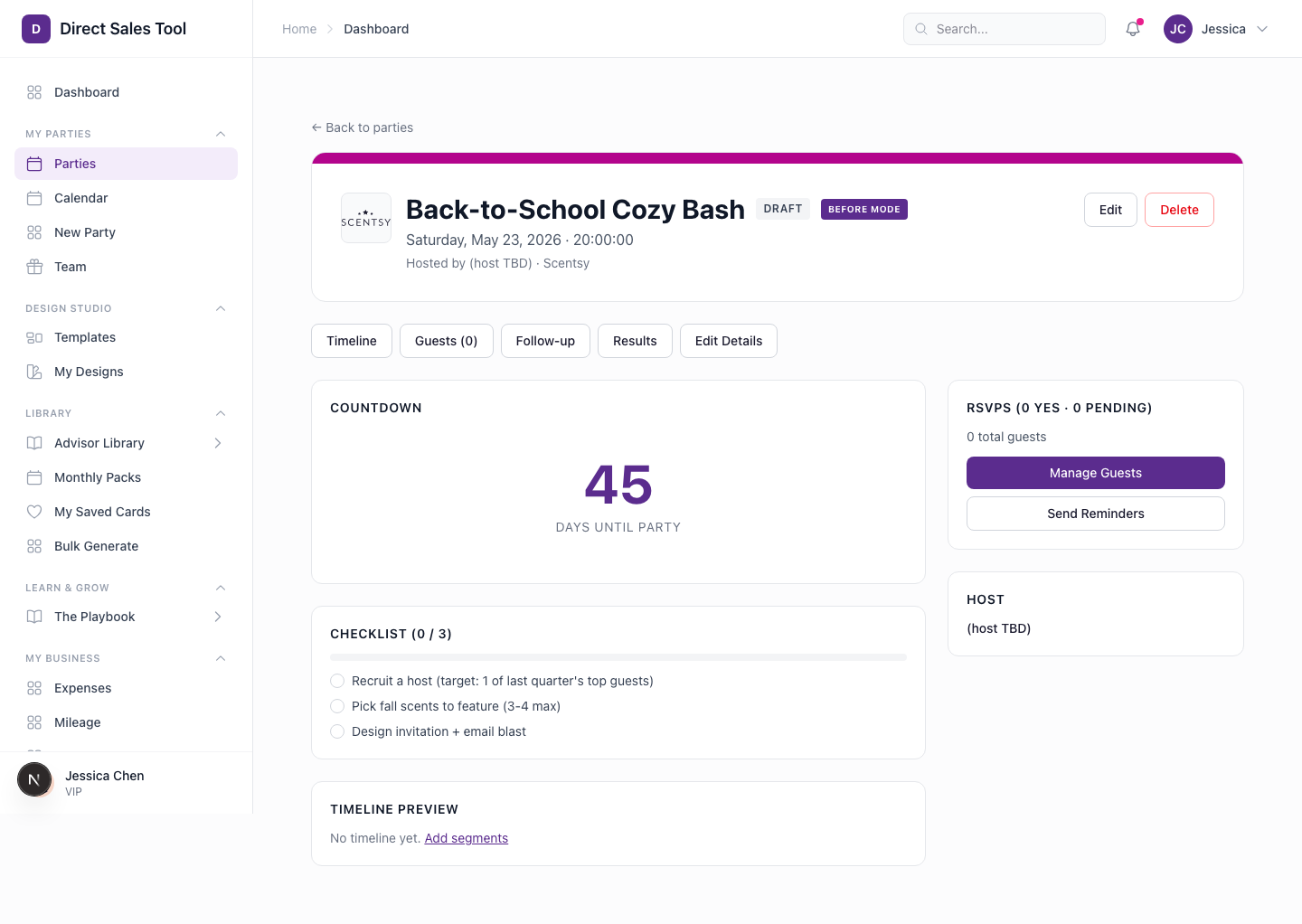 Party Command Center